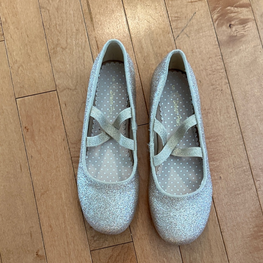 Girls' Glitter Ballet Flats - gold